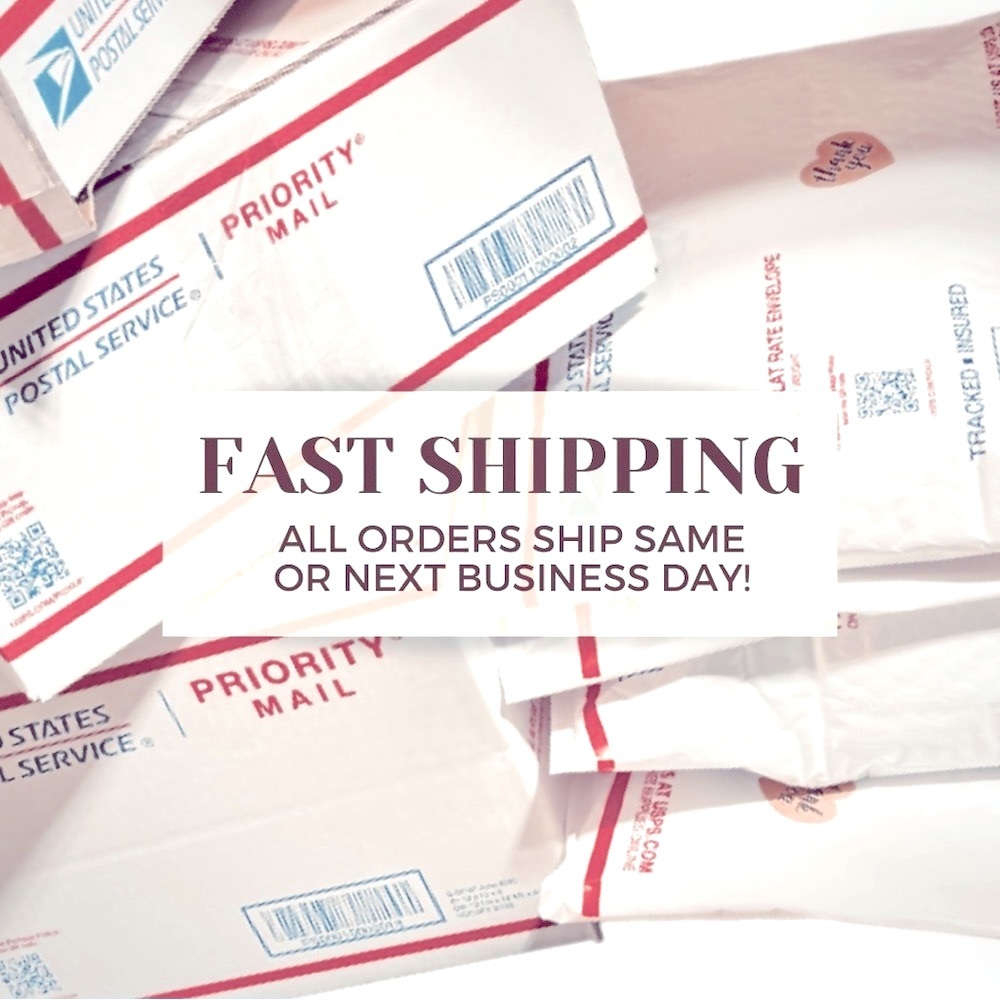 Fast Shipping! All orders shipped same or next business day! 🤍